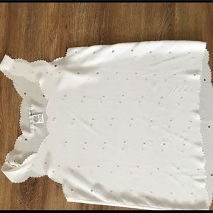 Preppy white sheer top